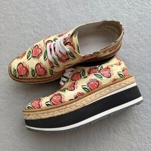 Prada Brogue Platform Derby – Limited Edition Heart Print